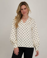 Je m'appelle Tops Top Milou | Porselein Wit / Zwart