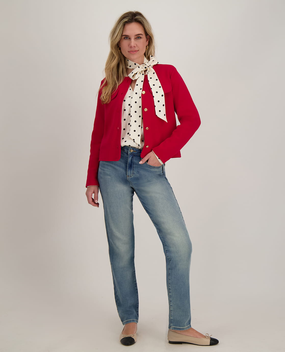Je m'appelle Jassen Jacket Mila | Warm Red