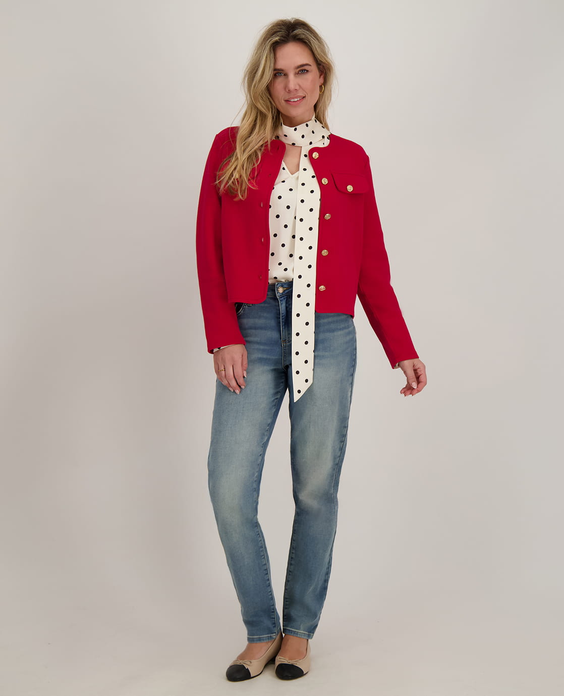 Je m'appelle Jassen Jacket Mila | Warm Red