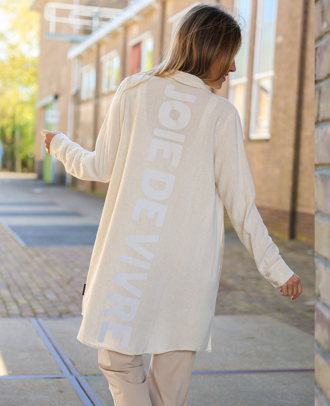 Blousedress Elodie | Beige Melange