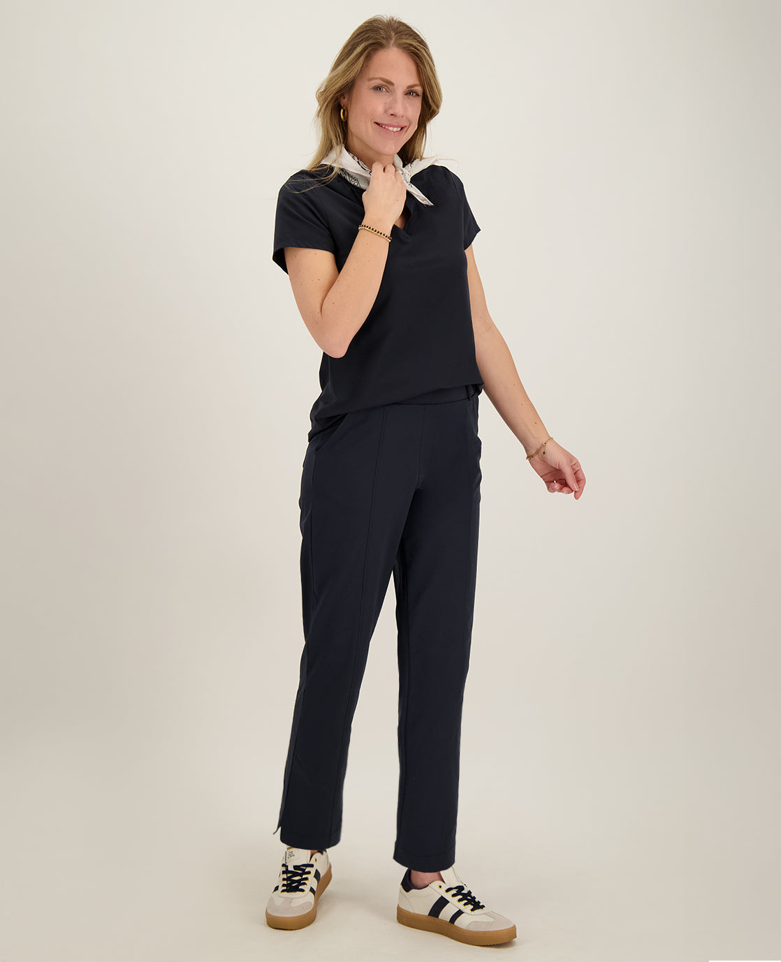 Pant Chino 7/8 Travel | Donkerblauw