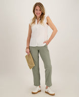 Je m'appelle Tops Blouse Ruffle Travel | Wit