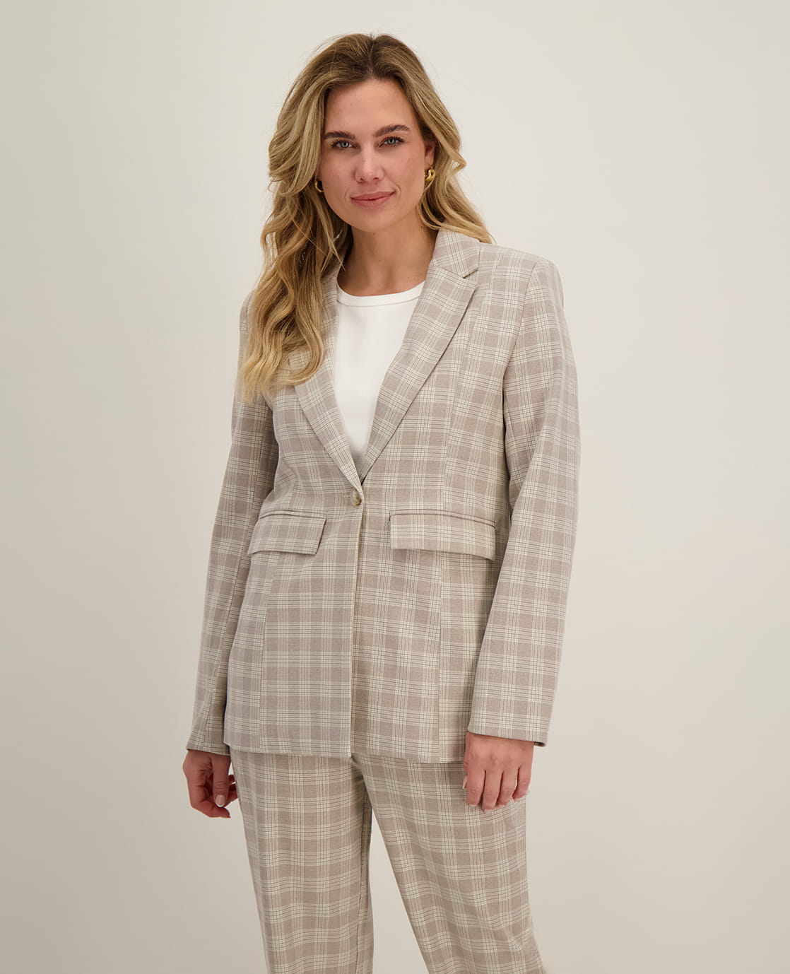 Je m'appelle Jassen Multicolor Dark Greige / XS Blazer Straight | Multicolor Dark Greige