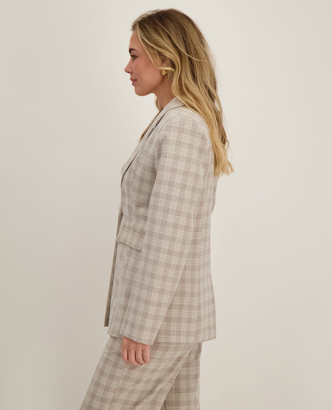 Je m'appelle Jassen Blazer Straight | Multicolor Dark Greige