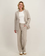 Je m'appelle Jassen Blazer Straight | Multicolor Dark Greige