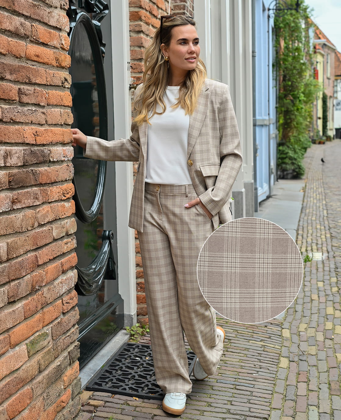 Je m'appelle Broeken Multicolor Dark Greige / XS / (30'') Pant Straight | Multicolor Dark Greige