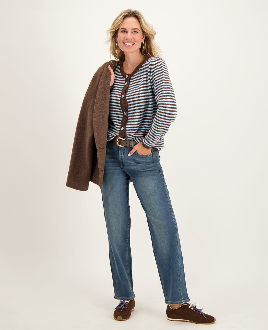 Je m'appelle Vesten Veste Lara | Dark Brown / Blue