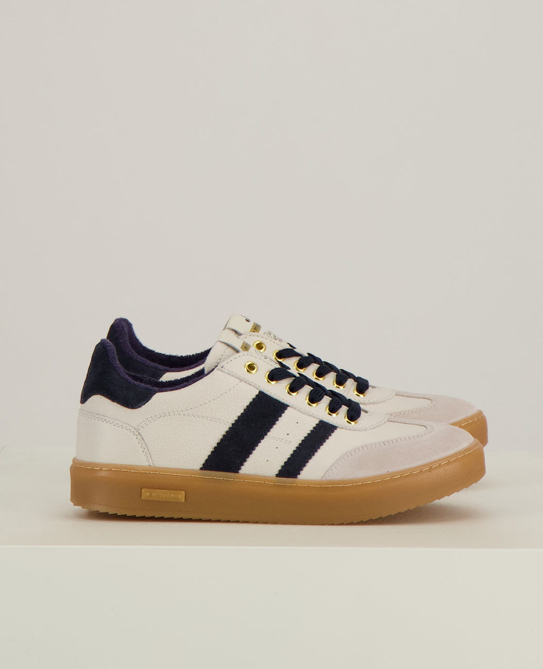 Je m'appelle Schoenen Sneakers Stripes | Ecru / Navy