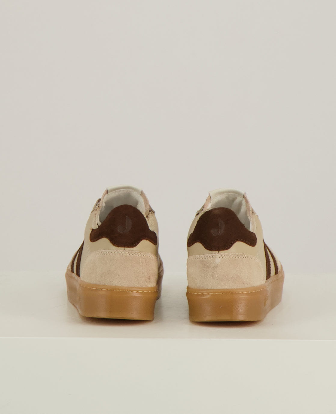 Je m'appelle Schoenen Sneakers Stripes | Sand / Dark Brown