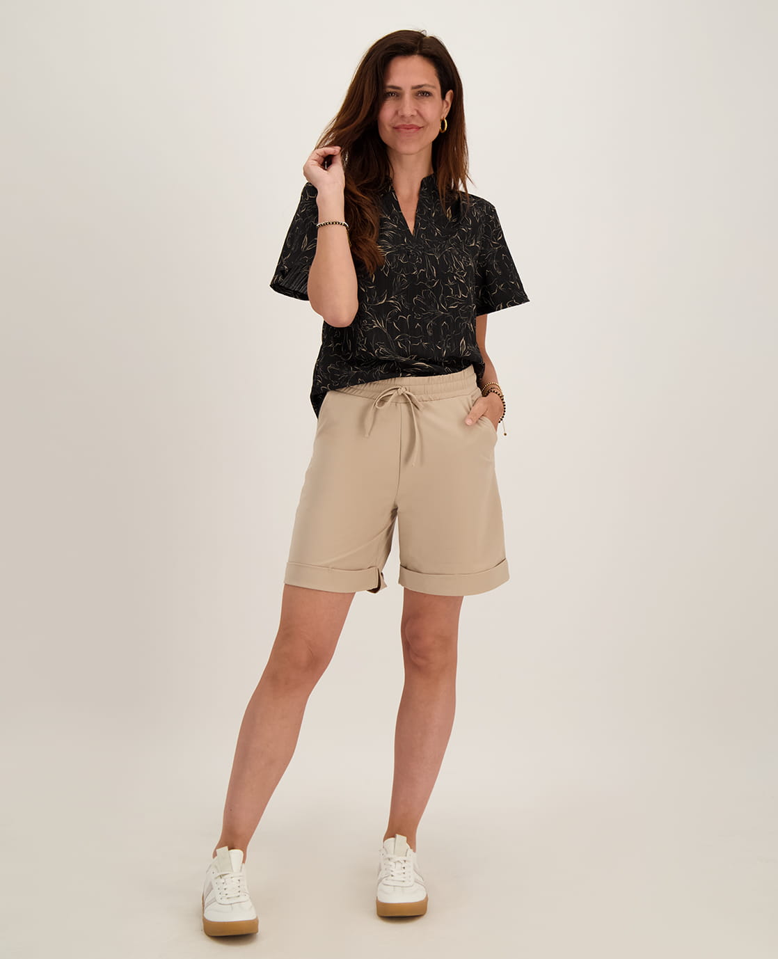 Je m'appelle Tops Top Caroline | Zwart / Sahara
