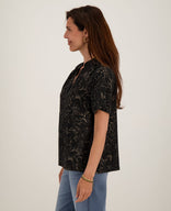 Je m'appelle Tops Top Caroline | Zwart / Sahara