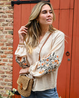 Je m'appelle Tops Multicolor Light Sand / Orange / XS Top Marleen | Multicolor Light Sand / Orange