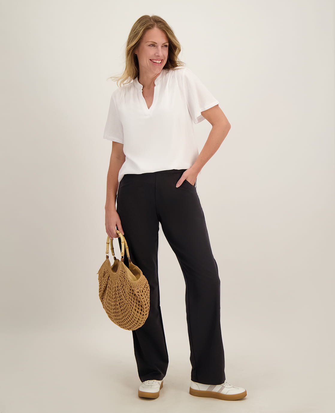 Je m'appelle Broeken Pant Elise Travel | Zwart