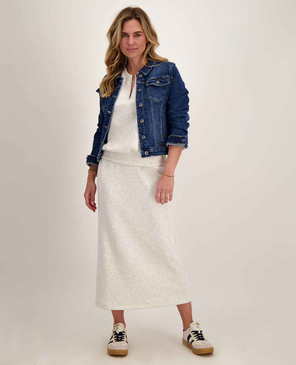 Je m'appelle Jurken Skirt Emy | Light Grey Melange