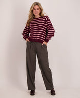 Je m'appelle Vesten Burgundy / Pink / S/M/L Veste Diede | Burgundy / Pink