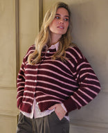 Je m'appelle Vesten Burgundy / Pink / S/M/L Veste Diede | Burgundy / Pink