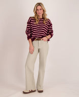 Je m'appelle Vesten Burgundy / Pink / S/M/L Veste Diede | Burgundy / Pink