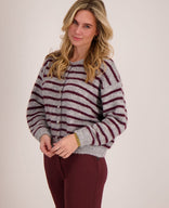 Je m'appelle Vesten Grey / Burgundy / S/M/L Veste Diede | Grey / Burgundy