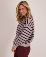 Je m'appelle Vesten Grey / Burgundy / S/M/L Veste Diede | Grey / Burgundy