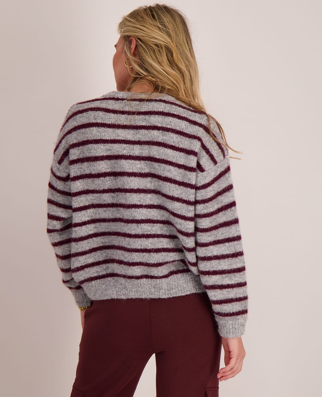 Je m'appelle Vesten Grey / Burgundy / S/M/L Veste Diede | Grey / Burgundy