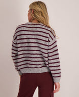 Je m'appelle Vesten Grey / Burgundy / S/M/L Veste Diede | Grey / Burgundy