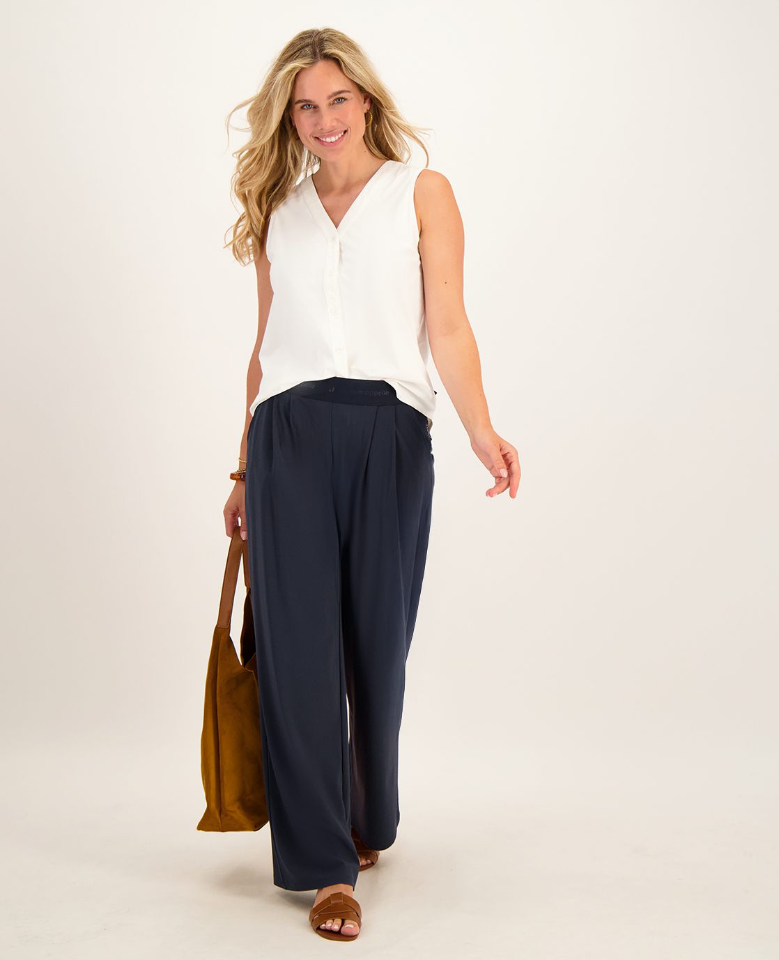 Je m'appelle Broeken Pant Straight Travel | Donkerblauw