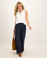 Je m'appelle Broeken Pant Straight Travel | Donkerblauw