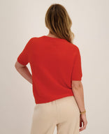 Je m'appelle Tops Pull Soleil | Oranjerood