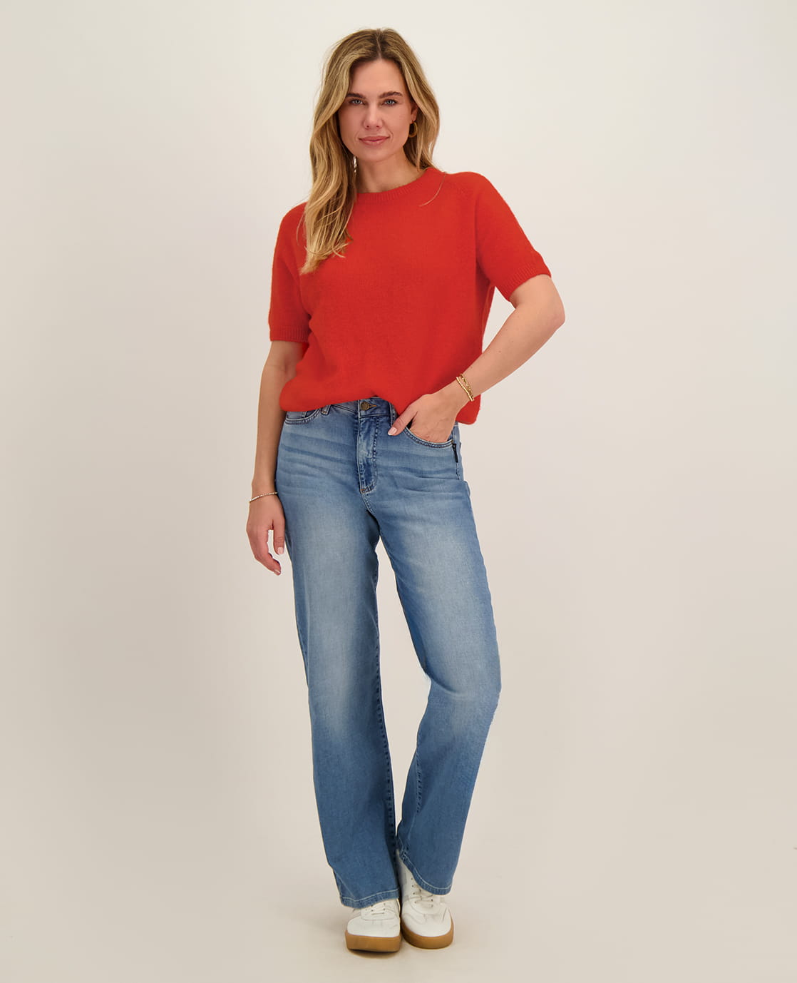 Je m'appelle Tops Pull Soleil | Oranjerood