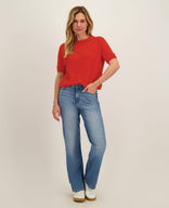 Je m'appelle Tops Pull Soleil | Oranjerood