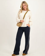 Je m'appelle Broeken Pant Kiki | Donkerblauw / Light Greige