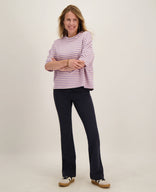 Je m'appelle Tops Tee Top Stripes | Ecru / Purple