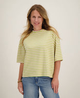 Je m'appelle Tops Pistache / Ecru / S Tee Top Stripes | Pistache / Ecru