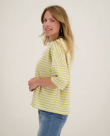 Je m'appelle Tops Tee Top Stripes | Pistache / Ecru