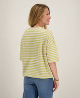 Je m'appelle Tops Tee Top Stripes | Pistache / Ecru
