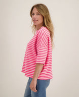 Je m'appelle Tops Tee Top Stripes | Duo Pink