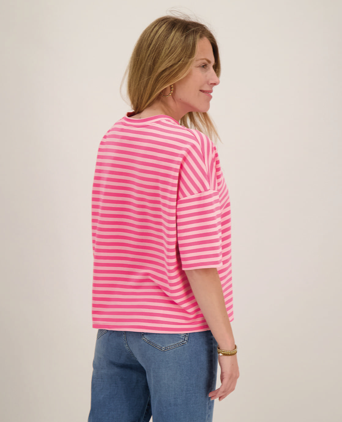 Je m'appelle Tops Tee Top Stripes | Duo Pink