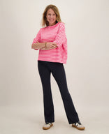 Je m'appelle Tops Tee Top Stripes | Duo Pink