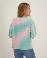 Je m'appelle Tops Tee Top Stripes | Aqua / Pink