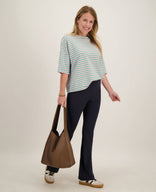 Je m'appelle Tops Tee Top Stripes | Aqua / Pink