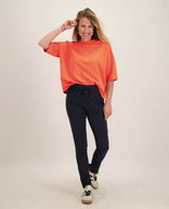 Je m'appelle Tops Tee Top Stripes | Pink / Orange