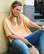 Je m'appelle Tops Tee Top Stripes | Yellow / Light Pink