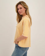 Je m'appelle Tops Tee Top Stripes | Yellow / Light Pink