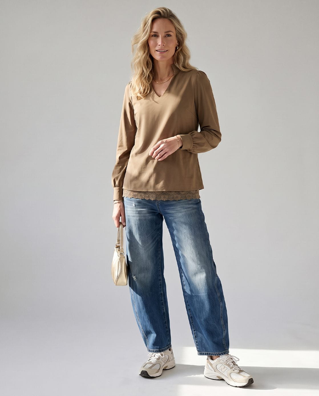 Je m'appelle Tops Tanktop Lace | Warm Camel