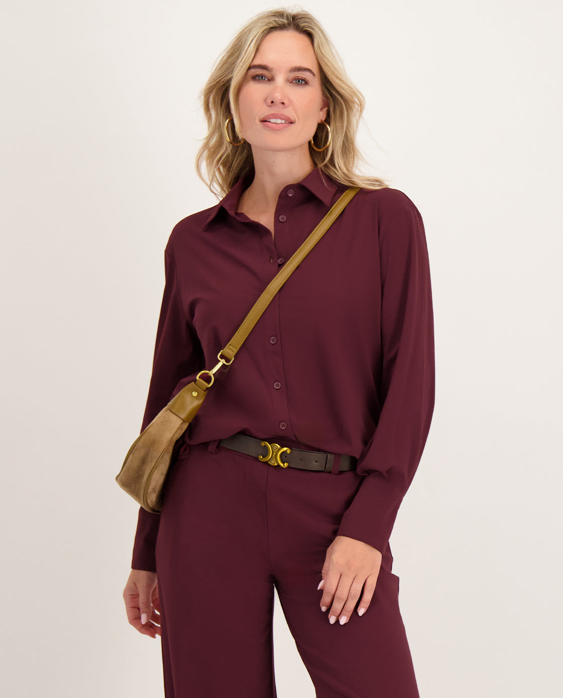 Blouse Travel + | Deep Burgundy