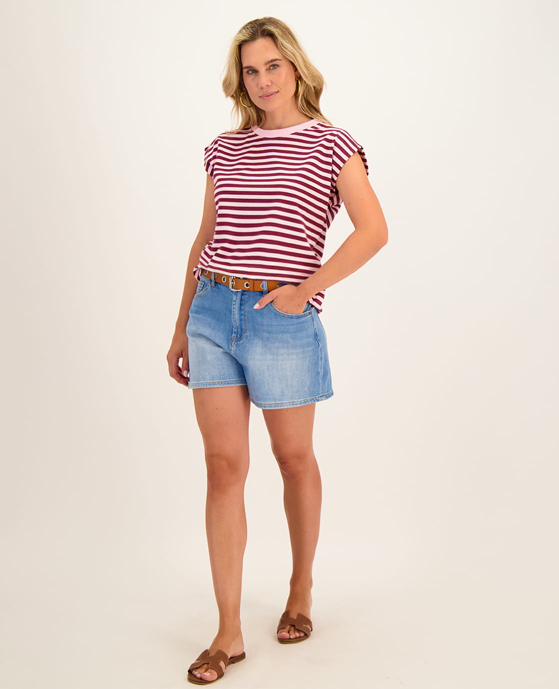 Je m'appelle Broeken Short Superstretch Denim | Light Denim