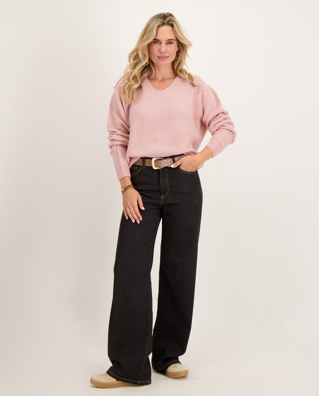 Pant Romee Jogg Denim | Pinstripe Black