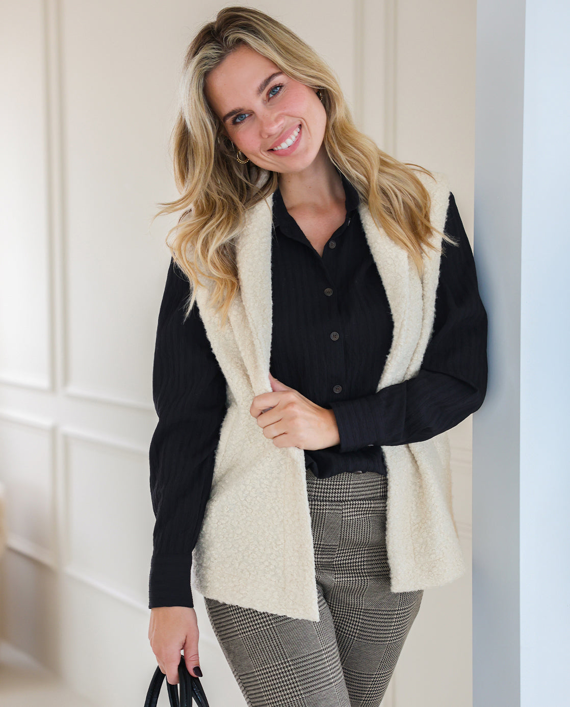 Teddy Gilet | Ecru