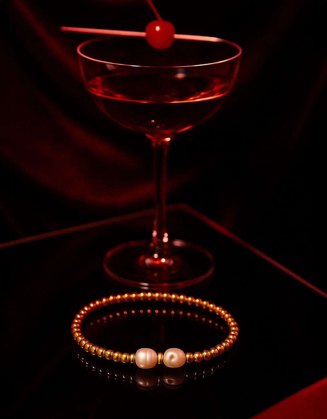 Je m'appelle Accessoires Goud / One Size Bracelet Pearls | Goud