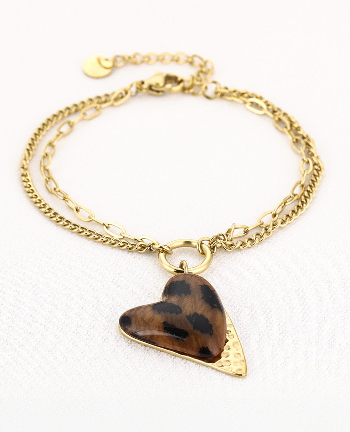 Je m'appelle Accessoires Multicolor/Goud / One Size Bracelet Heart | Multicolor/Goud